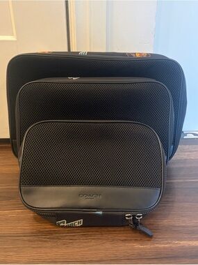 Coach Black Travel Organizer Set / packing cubes